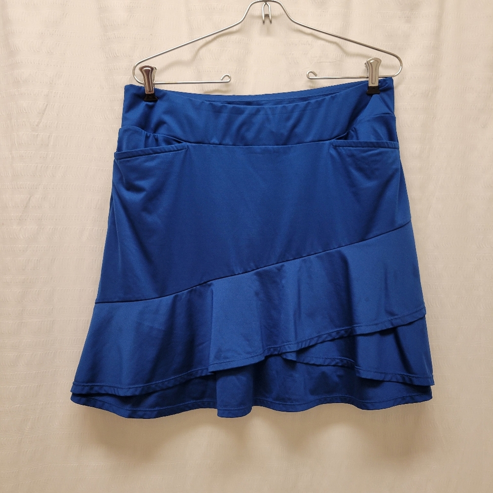 Tail A Symmetrical Ruffled Tiered Golf Skort Royal Blue Size Med
